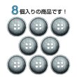 画像4: 樹脂ボタン マットライン【ブラック】18mm 8個入 丸型 四つ穴 シンプル 手芸 服飾 付け替え ボタンマート B-1618 (4)