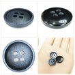 画像5: 樹脂ボタン マットライン【ネイビー】15mm 10個入 丸型 四つ穴 シンプル 手芸 服飾 付け替え ボタンマート B-1620 (5)