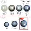 画像3: 樹脂ボタン マットライン【ネイビー】20mm 6個入 丸型 四つ穴 シンプル 手芸 服飾 付け替え ボタンマート B-1622 (3)