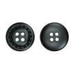 画像1: レザー調ボタン【ブラック】18mm 10個入 四つ穴 ステッチ風 丸型 手芸 服飾 付け替え きらきらぷんぷん丸 B-1624 (1)