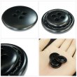 画像5: レザー調ボタン【ブラック】20mm 8個入 四つ穴 ステッチ風 丸型 手芸 服飾 付け替え きらきらぷんぷん丸 B-1625 (5)