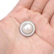 画像6: パールボタン 装飾 【シルバー 白フチ】 ホワイト 白 パール 6個入り 【20mm】ビジュー 飾り 縫製 袖口 きらきらぷんぷん丸 B-162 (6)