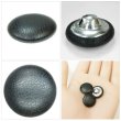 画像5: くるみボタン レザー調【ブラック】18mm 8個入 丸型 足つき シボ感 手芸 服飾 付け替え ボタンマート B-1630 (5)