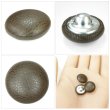 画像5: くるみボタン レザー調【ダークブラウン】15mm 10個入 丸型 足つき シボ感 手芸 服飾 付け替え ボタンマート B-1632 (5)