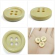 画像5: ウッドボタン【ベージュ】15mm 10個入 丸型 四つ穴 ラウンドリム 木製 手芸 服飾 付け替え きらきらぷんぷん丸 B-1651 (5)