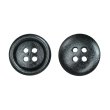 画像1: ウッドボタン【ブラック】18mm 8個入 丸型 四つ穴 ラウンドリム 木製 手芸 服飾 付け替え きらきらぷんぷん丸 B-1668 (1)