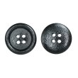 画像1: ウッドボタン【ブラック】20mm 6個入 丸型 四つ穴 ラウンドリム 木製 手芸 服飾 付け替え きらきらぷんぷん丸 B-1669 (1)
