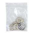 画像7: 樹脂ボタン【グレージュ】18mm 8個入 丸型 四つ穴 ラウンドリム 手芸 付け替え きらきらぷんぷん丸 B-1676 (7)