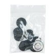 画像7: 樹脂ボタン【ブラック】18mm 8個入 丸型 四つ穴 ラウンドリム 手芸 付け替え きらきらぷんぷん丸 B-1684 (7)