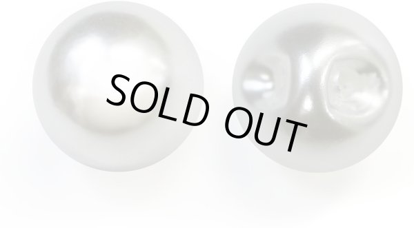 画像1: 【パールボタン】 パール ボタン ホワイト ツヤあり 円 20個入り 【9mm】 ボタンマート B-170 (1)