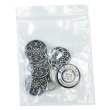 画像7: フラワーメタルボタン アンティーク調【シルバー&ブラック】20mm 6個入 丸型 足つき 花柄 手芸 服飾 きらきらぷんぷん丸 B-1707 (7)