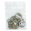 画像7: フラワーメタルボタン アンティーク調【ブロンズ】20mm 6個入 丸型 足つき 花柄 手芸 服飾 きらきらぷんぷん丸 B-1710 (7)