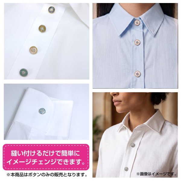 画像6: メタルボタン シェル風【ゴールド&ピンク】11mm 10個入 丸型 足つき ラインストーン 手芸 服飾 付け替え きらきらぷんぷん丸 B-1711 (6)