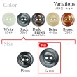 画像3: 樹脂ボタン 皿型【ブラック】12mm 10個入 丸型 二つ穴 マット 手芸 服飾 付け替え ボタンマート B-1734 (3)