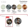 画像3: 樹脂ボタン 皿型【ダークブラウン】10mm 15個入 丸型 二つ穴 マット 手芸 服飾 付け替え ボタンマート B-1735 (3)