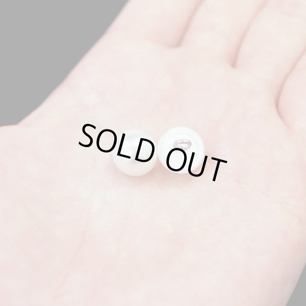 画像6: 【パールボタン足つき】 パール ボタン ホワイト ツヤあり 半円 20個入り 【11.5mm】 ボタンマート B-174 (6)