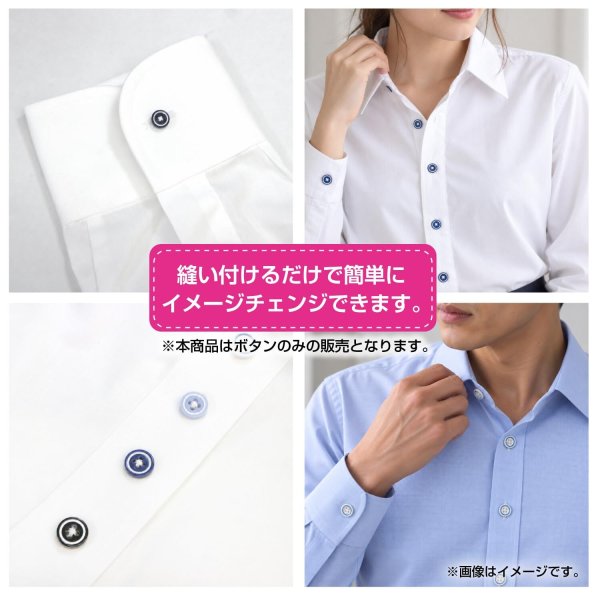 画像6: 四つ穴樹脂ボタン【ブラック&ホワイト】9mm 12個入 丸型 ツートン 手芸 服飾 付け替え ボタンマート B-1772 (6)