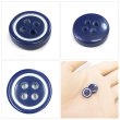 画像5: 四つ穴樹脂ボタン【ネイビー&ホワイト】11.5mm 10個入 丸型 ツートン 手芸 服飾 付け替え ボタンマート B-1775 (5)