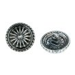 画像1: メタルボタン サンバースト コンチョ風【シルバー】18mm 8個入 丸型 足つき アンティーク 手芸 服飾 付け替え きらきらぷんぷん丸 B-1785 (1)
