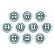 画像1: 樹脂ボタン シェル調【ブラック】15mm 10個入 丸型 四つ穴 クリアリム 手芸 服飾 付け替え ボタンマート B-1796 (1)