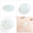 画像5: 樹脂ボタン シェル調【ホワイト】15mm 10個入 丸型 四つ穴 クリアリム 手芸 服飾 付け替え ボタンマート B-1799 (5)