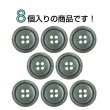 画像4: 樹脂ボタン マーブル調【オリーブグレー】20mm 8個入 四つ穴 リムあり 手芸 服飾 付け替え ボタンマート B-1818 (4)