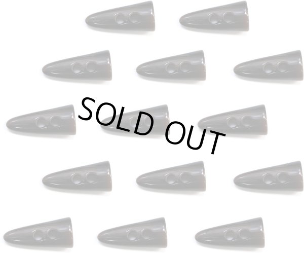 画像1: トグルボタン 【水牛調 ダークブラウン】 3cm 14個入り ダッフルボタン 留め具 ボタン ボタンマート B-182 (1)