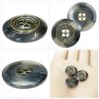 画像5: メタル装飾ボタン【ブラック】16mm 8個入 丸型 4穴 アンティーク調 手芸 服飾 付け替え きらきらぷんぷん丸 B-1829 (5)