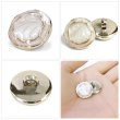 画像5: メタル調樹脂ボタン マーブル柄【ホワイト】18mm 8個入 丸型 足つき 手芸 服飾 付け替え きらきらぷんぷん丸 B-1847 (5)