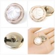 画像5: メタル調樹脂ボタン マーブル柄【ホワイト】21mm 6個入 丸型 足つき 手芸 服飾 付け替え きらきらぷんぷん丸 B-1848 (5)