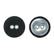 画像1: 布張りボタン 二つ穴【ブラック】18mm 8個入 丸型 裁縫 手芸 服飾 付け替え きらきらぷんぷん丸 B-1857 (1)