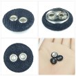 画像5: 布張りボタン 二つ穴【ネイビー】11mm 15個入 丸型 裁縫 手芸 服飾 付け替え きらきらぷんぷん丸 B-1861 (5)