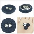 画像5: 布張りボタン 二つ穴【ネイビー】15mm 10個入 丸型 裁縫 手芸 服飾 付け替え きらきらぷんぷん丸 B-1862 (5)