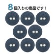 画像4: 布張りボタン 二つ穴【ネイビー】18mm 8個入 丸型 裁縫 手芸 服飾 付け替え きらきらぷんぷん丸 B-1863 (4)