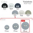 画像3: 布張りボタン 二つ穴【グレー】18mm 8個入 丸型 裁縫 手芸 服飾 付け替え きらきらぷんぷん丸 B-1866 (3)