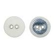 画像1: 布張りボタン 二つ穴【ベージュ】15mm 10個入 丸型 裁縫 手芸 服飾 付け替え きらきらぷんぷん丸 B-1868 (1)