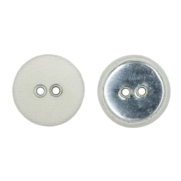 画像1: 布張りボタン 二つ穴【ベージュ】18mm 8個入 丸型 裁縫 手芸 服飾 付け替え きらきらぷんぷん丸 B-1869 (1)