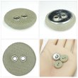 画像5: 布張りボタン 二つ穴【カーキ】15mm 10個入 丸型 裁縫 手芸 服飾 付け替え きらきらぷんぷん丸 B-1871 (5)