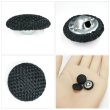 画像5: リネン調布張り シャンクボタン【ブラック】15mm 10個入 丸型 足つき 手芸 服飾 付け替え きらきらぷんぷん丸 B-1873 (5)