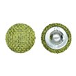画像1: リネン調布張り シャンクボタン【カーキ】15mm 10個入 丸型 足つき 手芸 服飾 付け替え きらきらぷんぷん丸 B-1876 (1)