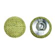画像1: リネン調布張り シャンクボタン【カーキ】18mm 8個入 丸型 足つき 手芸 服飾 付け替え きらきらぷんぷん丸 B-1877 (1)