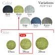 画像3: リネン調布張り シャンクボタン【カーキ】18mm 8個入 丸型 足つき 手芸 服飾 付け替え きらきらぷんぷん丸 B-1877 (3)