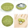 画像5: リネン調布張り シャンクボタン【カーキ】20mm 6個入 丸型 足つき 手芸 服飾 付け替え きらきらぷんぷん丸 B-1878 (5)