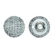 画像1: リネン調布張り シャンクボタン【グレー】15mm 10個入 丸型 足つき 手芸 服飾 付け替え きらきらぷんぷん丸 B-1879 (1)