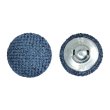 画像1: リネン調布張り シャンクボタン【ネイビー】18mm 8個入 丸型 足つき 手芸 服飾 付け替え きらきらぷんぷん丸 B-1886 (1)