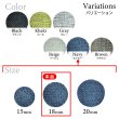 画像3: リネン調布張り シャンクボタン【ネイビー】18mm 8個入 丸型 足つき 手芸 服飾 付け替え きらきらぷんぷん丸 B-1886 (3)