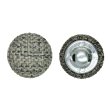 画像1: リネン調布張り シャンクボタン【ブラウン】15mm 10個入 丸型 足つき 手芸 服飾 付け替え きらきらぷんぷん丸 B-1888 (1)