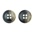 画像1: ツートン樹脂ボタン 木目調【ブラック＆ブラウン】15mm 10個入 四つ穴 丸型 手芸 服飾 付け替え きらきらぷんぷん丸 B-1909 (1)
