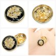 画像5: メタルボタン エンブレム 【ブラック＆ゴールド】15mm 10個入 丸型 足つき 2トーン 手芸 服飾 付け替え ボタンマート B-1922 (5)