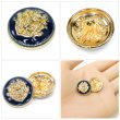 画像5: メタルボタン エンブレム 【ネイビー＆ゴールド】18mm 8個入 丸型 足つき 2トーン 手芸 服飾 付け替え ボタンマート B-1931 (5)